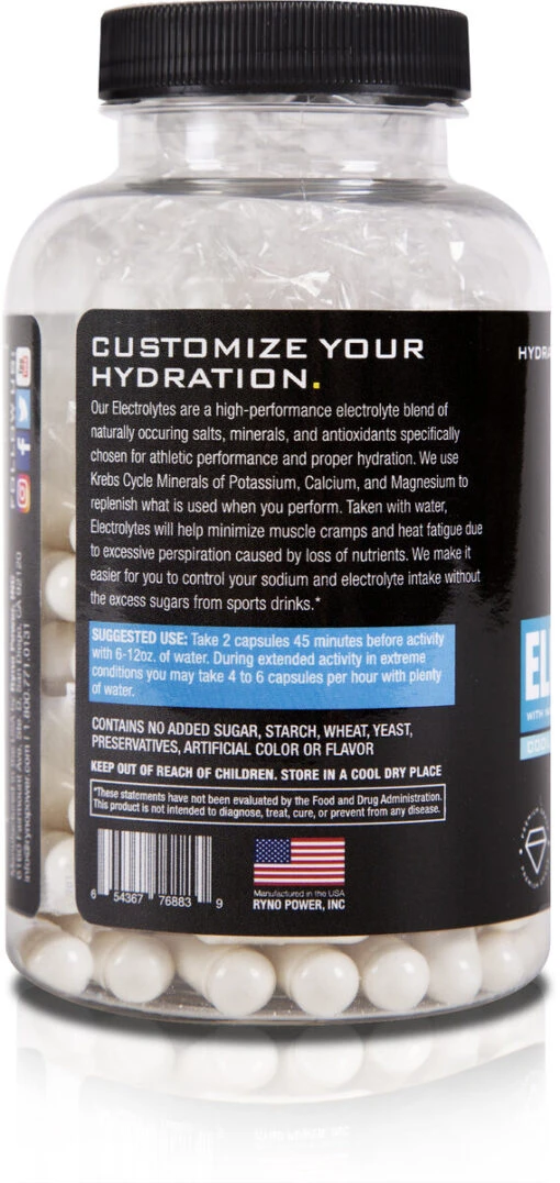 Ryno Power Electrolytes Capsules -Bike Gear World ryno power electrolytes capsules 406950 11