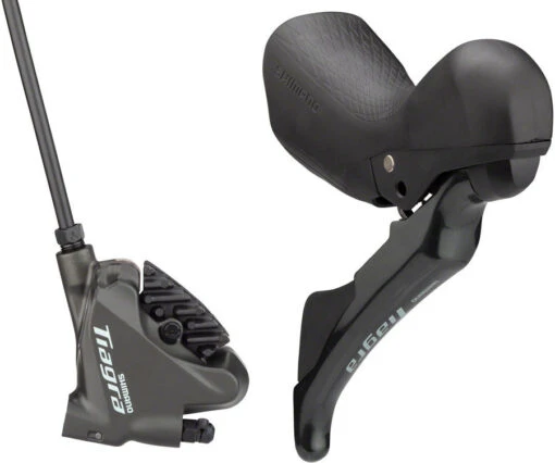 Shimano Tiagra ST-4720/BR-4770 Shifter/Hydraulic Brake Lever And Caliper -Bike Gear World shimano tiagra st 4720 br 4770 3 finger disc brake and lever 374648 11