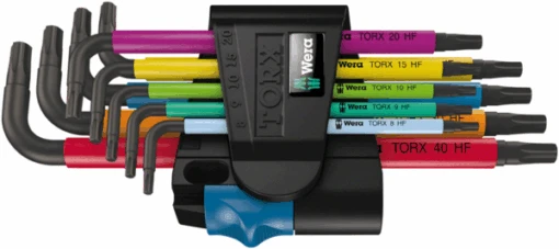 Wera 967/9 TX HF L-Key Torx Wrench Set -Bike Gear World wera 967 9 tx hf l key torx wrench set 392943 1